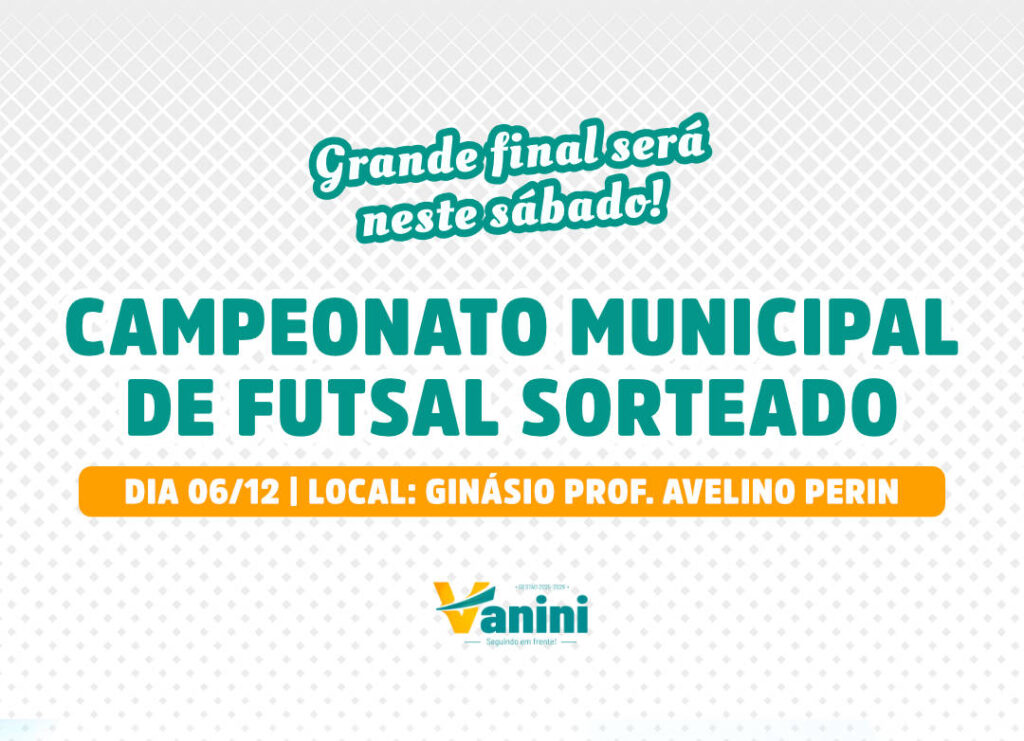 Finais do Municipal de Futsal Sorteado ocorrem neste sábado