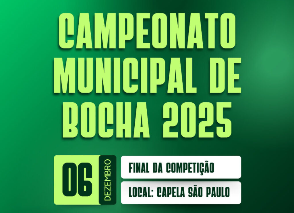 Final do Municipal de Bocha será neste sábado na Capela São Paulo