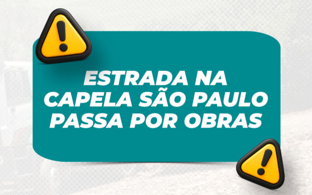 Estrada na Capela São Paulo está em obras