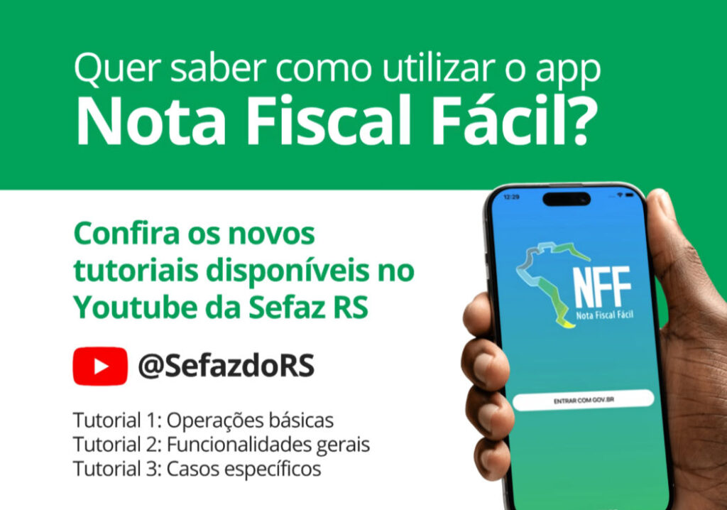 Sefaz RS disponibiliza tutoriais sobre aplicativo Nota Fiscal Fácil