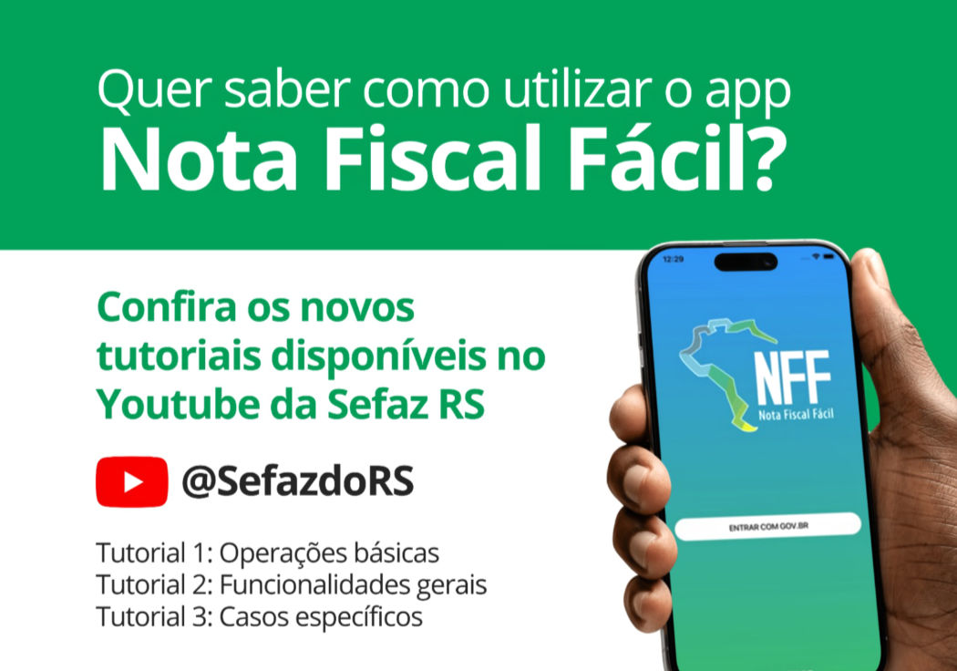 Sefaz RS disponibiliza tutoriais sobre aplicativo Nota Fiscal Fácil