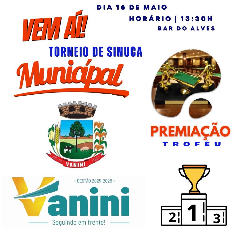 Torneio Municipal de Sinuca acontece neste sábado