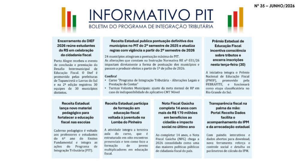 Lançada a edição de junho do Informativo PIT