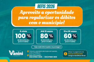 REFIS 2026 oferece descontos em juros e multas para regularização de débitos