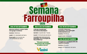 Definida a programação da Semana Farroupilha 2026